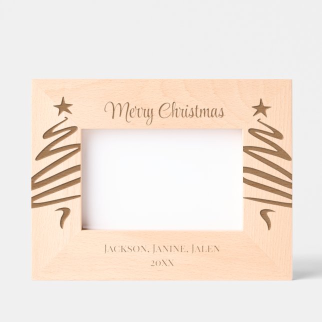 PERSONALISIERTES BILD VON CHRISTMAS BÄUMEN GEÄTZTE RAHMEN (Vorderseite)