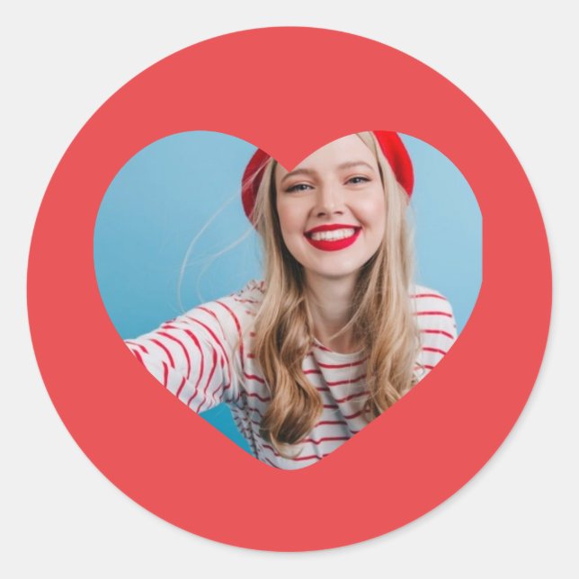 personalisiertes Bildaufkleber Runder Aufkleber (Vorderseite)