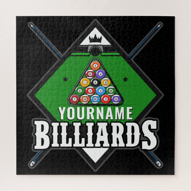 Personalisiertes Billard NAME-Queue-Regal Poolraum (Vertikal)