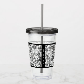 Personalisiertes Biologie-Anatomie-Getränk Acryltrinkbecher