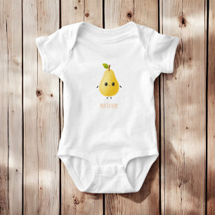 Personalisiertes Birnen-Name Individuelles Süßes B Baby Strampler