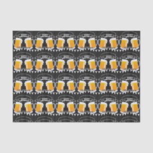 Personalisiertes Birthday Chalkboard Bierglas Seidenpapier
