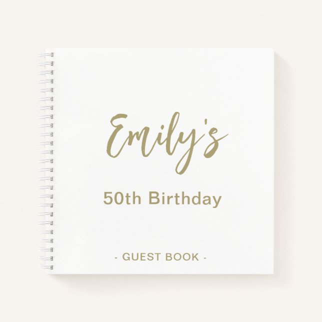 Personalisiertes Birthday Party Gästebuch Notizbuch (Vorderseite)