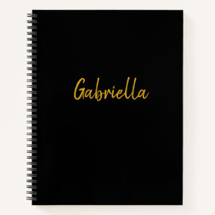 Personalisiertes Black and Gold Notebook Notizbuch