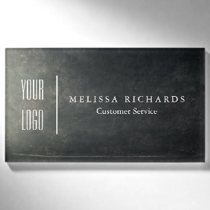 Personalisiertes Black Chalkboard Abzeichen mit kl Namenschild
