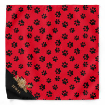 Personalisiertes Blatt & Luxus Goldene Blume Rot