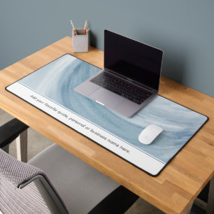 Personalisiertes Blau Aquarell Benutzerdefinierter Schreibtischunterlage