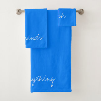 Personalisiertes Blau Badhandtuch Set