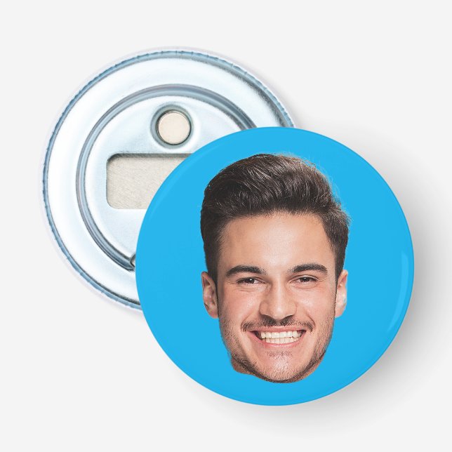 Personalisiertes Blau Flaschenöffner (Vorderseite)