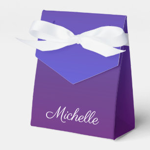 Personalisiertes Blau und lila Ober Geschenkschachtel