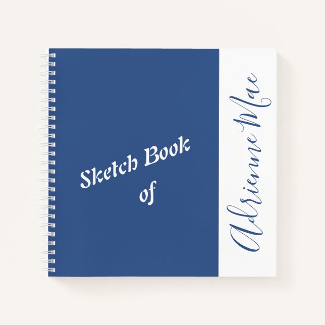 Personalisiertes Blaubuch und Weißbuch Notizbuch (Vorderseite)