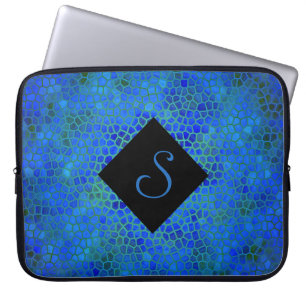 Personalisiertes Blaues Dinosaurier-Fell Laptopschutzhülle