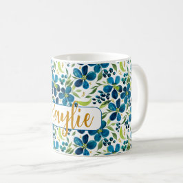 Personalisiertes blaues Flair Kaffeetasse