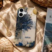 Personalisiertes blaues Korallenmotiv