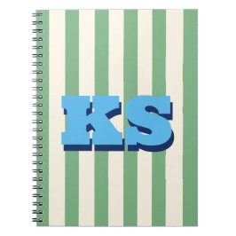 Personalisiertes blaues Monogramm, individuelle In Notizblock