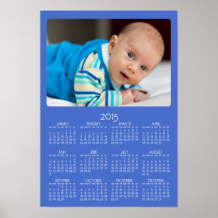 Personalisiertes blaues Poster - Jahreskalender 20