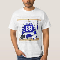 Personalisiertes blaues und weißes Eis-Hockey