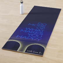 Personalisiertes Blaues Yoga Mat - Individuelle Na