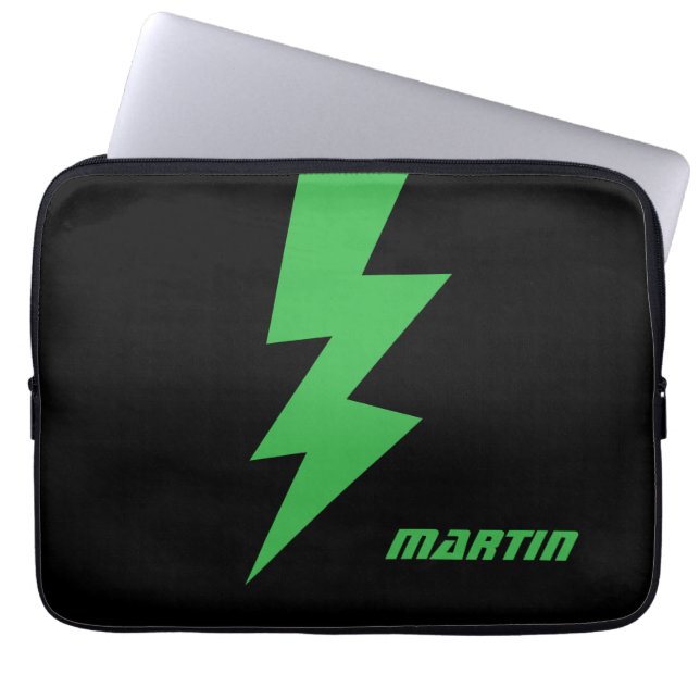 Personalisiertes Blitz-Logo Laptopschutzhülle (Vorderseite)