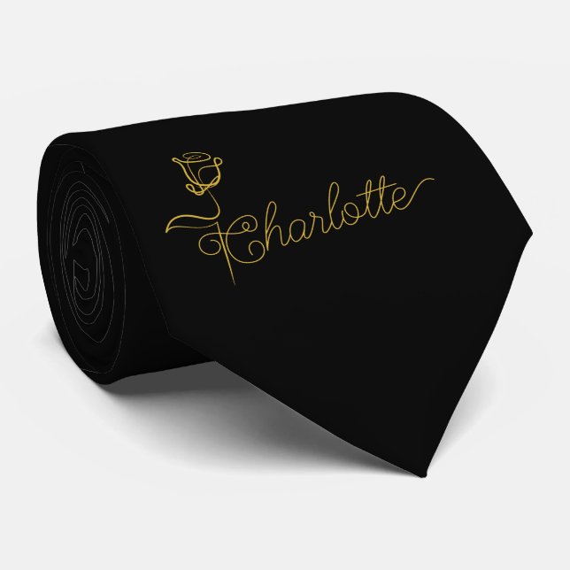 Personalisiertes Bloom-Design individuell gestalte Krawatte (Gerollt)
