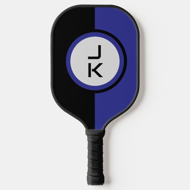 Personalisiertes Blue Black Pickleball Paddel Pickleball Schläger (Vorderseite)