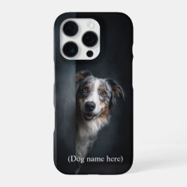 Personalisiertes Blue Merle Aussie-Porträt iPhone 16 Pro Hülle