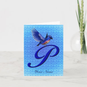 Personalisiertes Bluebird-Monogramm Anfangsbuchsta
