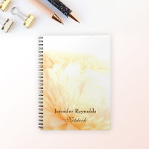 Personalisiertes Blumen & elegantes Goldenes Noteb
