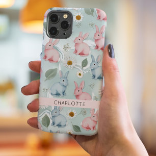 Personalisiertes Blumen-Hasen-iPhone-Case Case-Mate iPhone Hülle