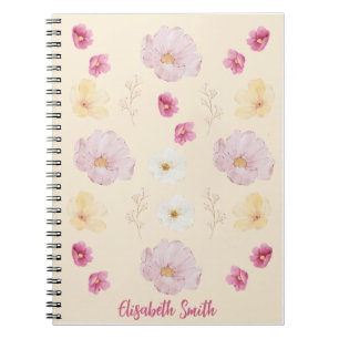 Personalisiertes Blumen-Notizbuch Notizblock