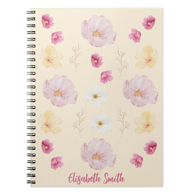 Personalisiertes Blumen-Notizbuch Notizblock (Vorderseite)