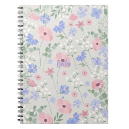Personalisiertes Blumen Notizbuch Notizblock