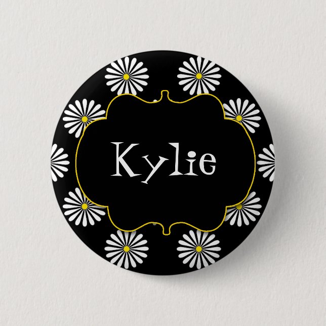 Personalisiertes Blumen-Power Brights Button (Vorderseite)