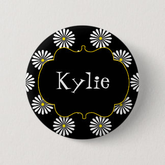 Personalisiertes Blumen-Power Brights Button