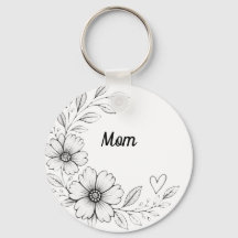 Personalisiertes Blumenanhänger-Schlüsselanhänger 