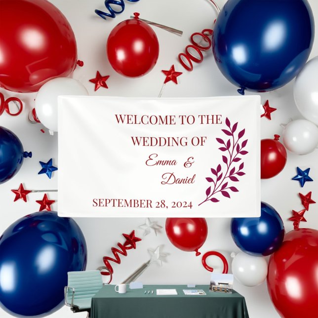 Personalisiertes Blumenbanner | Grad Baby Anniv Banner (Celebrate in style with custom banners  #zazzlemade #custombanners #partydecor)