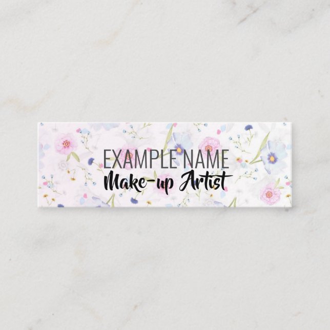 Personalisiertes "Blumenblut" Mini Visitenkarte (Vorderseite)