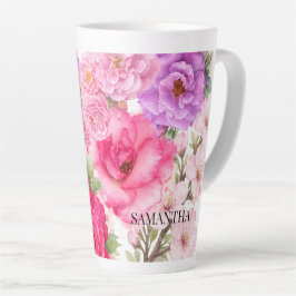 Personalisiertes Blumendesign Milchtasse