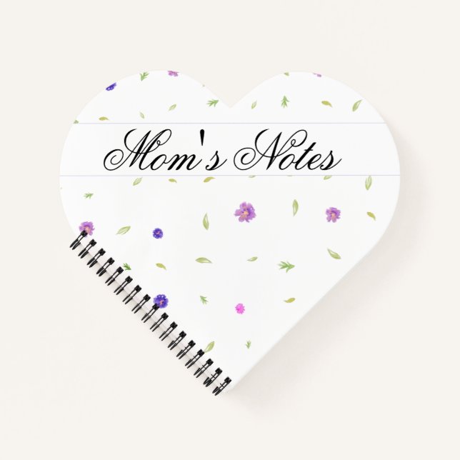 Personalisiertes Blumengeschenk für Mamas Notizbuch (Vorderseite)
