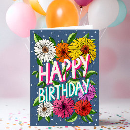 Personalisiertes Blumengeschmack zum Geburtstag Karte