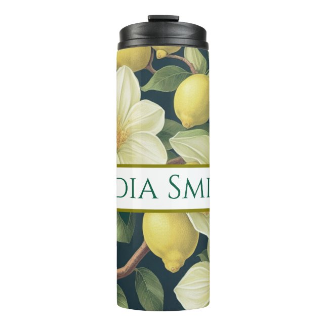 Personalisiertes Blumengetränk Thermosbecher (Vorderseite)