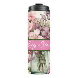 Personalisiertes Blumengetränk Thermosbecher