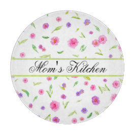 Personalisiertes Blumenglas - Geschenk Schneidebrett