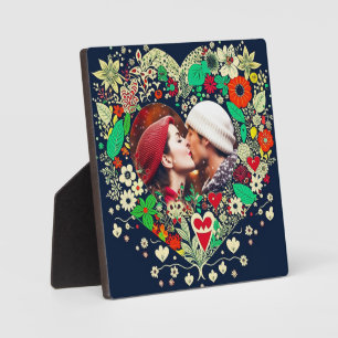 Personalisiertes Blumenherz Rahmen Romantisches Ge