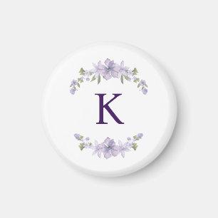 Personalisiertes Blumeninitialen-Jungfernmagnet-Ge Magnet