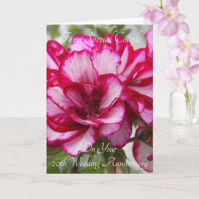 Personalisiertes Blumenjubiläum Karte (Orchidee)