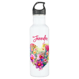 Personalisiertes Blumenkraut Edelstahlflasche