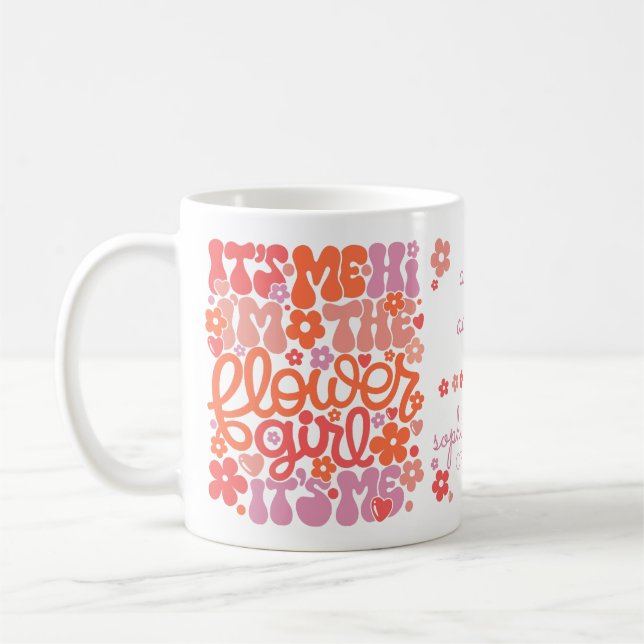 Personalisiertes Blumenmädchen Niedlich Trendy Ges Kaffeetasse (Links)