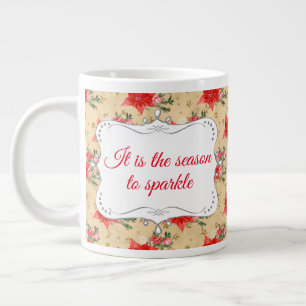 Personalisiertes Blumenmuster Jumbo-Tasse