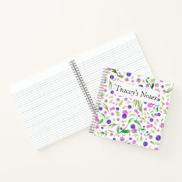 Personalisiertes BlumenNotebook - Benutzerdefinier Notizbuch